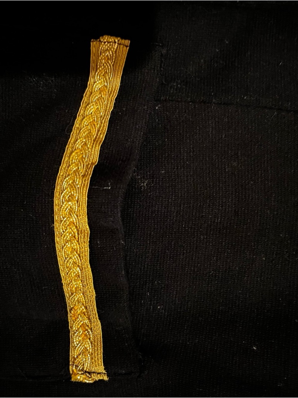 CHAR ~ BLACK DOUBLE BREASTED GOLD TRIM BLAZER ~ 12 - Picture 10 of 12